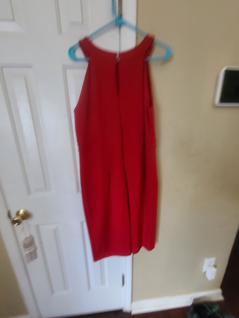 Red Dress Ruffle Bottom - Picture 2 of 4